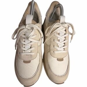 Madewell Kickoff Trainer Sneakers Women’s 9 Antique Cream Leather Lace Up
